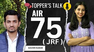 Toppers Talk  Sachin Kumar II CSIR NET DEC TOPPER I Bansal Biology Interview I AIR 75 JRF [upl. by Eikciv]