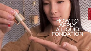 How to apply a liquid foundation  Clarins [upl. by Cort]