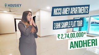 Nicco Group Andheri  3 BHK Sample Flat Tour  Amey Apartments Andheri East [upl. by Aihsotal]