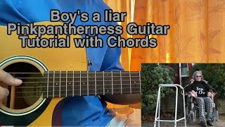 Pinkpantherness  boys liar  Easy Guitar Tutorial with Chords Lesson [upl. by Ayekat]