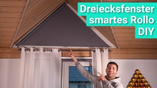 DIY  Smarte Verdunklung für Dreiecksfenster mit dem Ikea Fyrtur Rollo [upl. by Ramyar732]