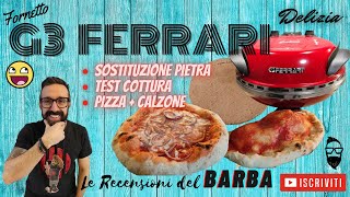 Fornetto Pizza G3 Ferrari Delizia  Modifica Sostituzione pietra con biscotto Fiesoli e test cottura [upl. by Karisa844]