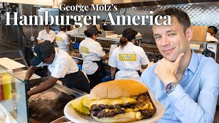 Eating at George Motz’s Hamburger America Best Burgers in NYC [upl. by Garrick]