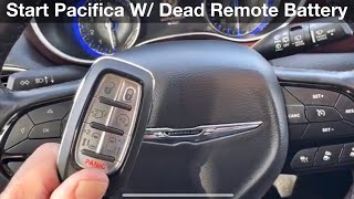 2020  2024 Chrysler Pacifica How to a start with a dead key fob remote [upl. by Jit674]