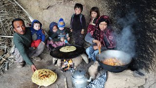 Twin Children in a Cave During Cold Winter  Village life in Afghanistan  Cave lifestyle [upl. by Olethea]