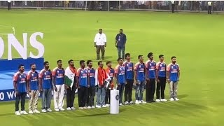 National Anthem in wankhede stadium  team india victory parade [upl. by Noryb]