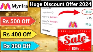 Myntra Huge Discount ll Myntra Coupon Code 2024 l myntra coupon code l myntra offers today l myntra [upl. by Yttiy]