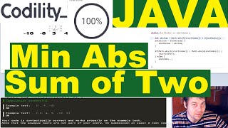 Codility MinAbsSumOfTwo Java solution [upl. by Senga]