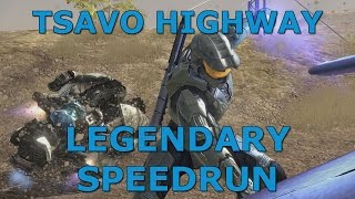 Halo 3 Tsavo Highway Legendary Speedrun [upl. by Eldred]