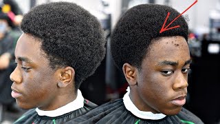 FULL LENGTH LINE UP RESTORATION HAIRCUT TUTORIAL AFRO MID TAPER [upl. by Yeloc]