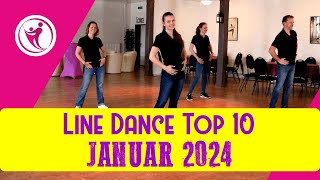 Line Dance Top 10 Videos  Januar 2024 [upl. by Eiloj]