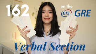 How I Got a 162 on the GRE VERBAL REASONING Section in 2 Months  2024 [upl. by Dis]