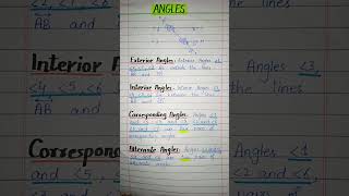 Angles Exterior Interior Corresponding Alternate [upl. by Afatsom]