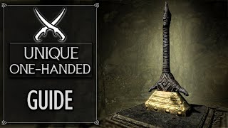 Skyrim  All Unique One Handed Weapons Guide [upl. by Farro]