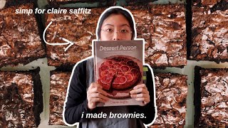 MAKING CLAIRE SAFFITZS BEST BROWNIES dessert person recipe review [upl. by Nospmoht]