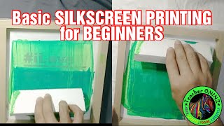 Basic Silkscreen Printing for beginners  Using a paper stencil silkscreenprinting [upl. by Gay695]