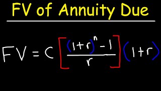 Annuities  How To Calculate The Future Value of an Annuity Due [upl. by Aihselef272]