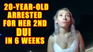 20YearOld Woman is Arrested Her 2nd DUI in 6 Weeks [upl. by Aicirtap95]