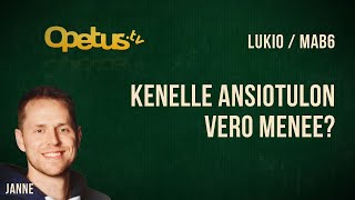 Kenelle ansiotulon vero menee [upl. by Gaskill782]