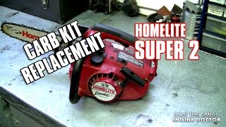 Carburetor Kit Replacement On Homelite Super 2 Chainsaw [upl. by Lear394]