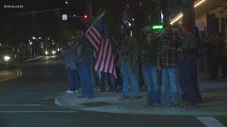 Protesters armed citizens gather in downtown Coeur dAlene [upl. by Ameluz]