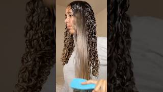 Keratin at home Naturally Straightening in 30 minute haircare hairstraightening longhair [upl. by Ketti]