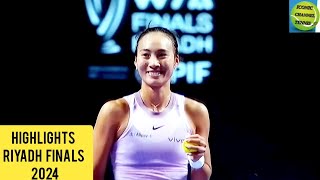 QINWEN ZHENGJASMINE PAOLINIGROUP STAGE HIGHLIGHTS RIYADH FINALS 2024 [upl. by Nylear787]