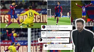 🤣 Football fans funny reactions to João Felixs brilliant chip goal amp celebration vs Atletico Madrid [upl. by Ahsam]