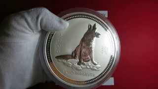 Lunar Year of the Dog 2006 Hund 1 Kilo 999 Silver Perth Mint [upl. by Sarene]