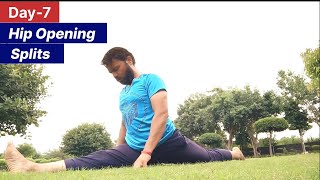 Day7 yoga Splits Hip Streching amp Mobility yoga flexibility beginners strength [upl. by Noevart973]