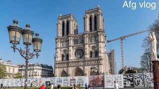 4Kwalk today￼ notreDame chorch in Paris 28 April ￼2024 [upl. by Ydak]