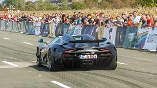 Koenigsegg Regera driving in Croatia  Startup amp Accelerations [upl. by Aruabea]