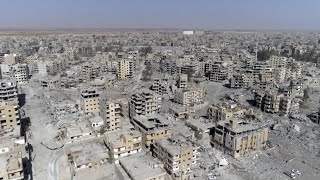 Syria devastation in former Isis stronghold revealed  drone video [upl. by Asereht]