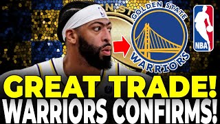 LAST MINUTE ANTHONY DAVIS WITHOUT COMMERCIAL BLOCK WARRIORS INVOLVED GOLDEN STATE WARRIORS NEWS [upl. by Steel]