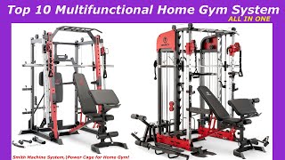 💪Top 10 Multifunctional Home Gym System Smith Machine Power Cage for Home Gym ALL IN ONE 2025 Rev [upl. by Tabber514]