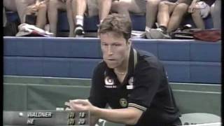 jan ove waldner he zhi wen world table tennis championship 1999 [upl. by Wiebmer]