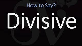 How to Pronounce Divisive CORRECTLY Meaning amp Pronunciation [upl. by Eveineg]