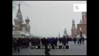 1980 Moscow  Street Scenes Red Square Lenins Mausoleum [upl. by Mani715]