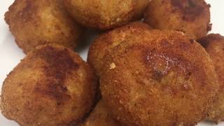 Fried mashed potato balls with stuffed cheese Recipe [upl. by Ellerd]