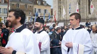 Chartres Cathedral  Final Procession  Pentecost Monday May 2024 NotreDame de Chretiente [upl. by Sadick]