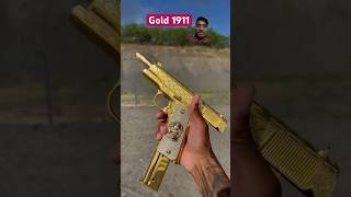 Colt Delta Elite 10mm Golden 🔫1911pistol gold pistol shooting mr beast [upl. by Onimixam]