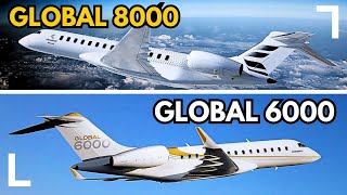 Inside Bombardier Global 6000 VS Bombardier Global 8000 Private Jets Full Comparison [upl. by Sidwohl]