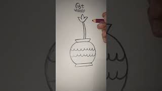 how to draw a beautiful pot drawing  easy drawing  youtube drawing  shorts viral shorts  reel [upl. by Giefer]