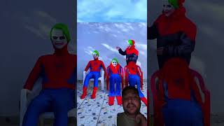 Spiderman vs joker challenge shorts spiderman funny superhero jokershorts [upl. by Eittocs]