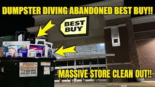 DUMPSTER DIVING ABANDONED BEST BUY STORE CLEAN OUT [upl. by Schiffman451]