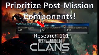 Research Upgrades Explained  How Components are Used in Mechwarrior 5 Clans Research 101 Guide [upl. by Channing216]