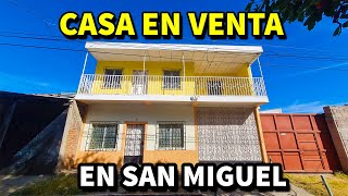 SE VENDE CASA de 2 NIVELES y 4 HABITACIONES en SAN MIGUEL El Salvador [upl. by Esorrebma480]