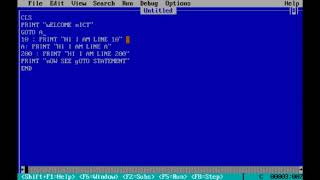 Qbasic Programming in Hindi GOTO Statement IN QBASIC PART 7 [upl. by Aicenat]