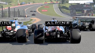 NEVER Go Through Eau Rouge Threewide  F1 2021 [upl. by Granthem]