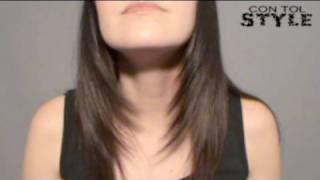 Desfilar el Cabello  How to trim your hair diagonally [upl. by Nynahs681]